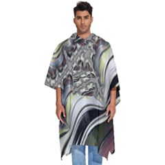 Fractal Background Pattern Texture Abstract Design Art Men s Hooded Rain Ponchos by Ravend