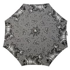 Fractal Background Pattern Texture Abstract Design Silver Straight Umbrellas by Ravend