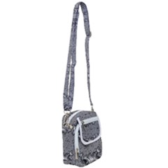 Fractal Background Pattern Texture Abstract Design Silver Shoulder Strap Belt Bag by Ravend