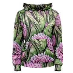 Sumptuous Watercolor Flowers Women s Pullover Hoodie by GardenOfOphir