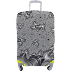 Fractal Background Pattern Texture Abstract Design Silver Luggage Cover (large) by Ravend