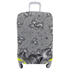 Fractal Background Pattern Texture Abstract Design Silver Luggage Cover (medium)