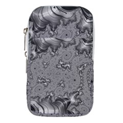 Fractal Background Pattern Texture Abstract Design Silver Waist Pouch (small) by Ravend