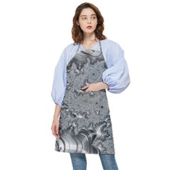 Fractal Background Pattern Texture Abstract Design Silver Pocket Apron by Ravend