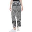 Fractal Background Pattern Texture Abstract Design Silver Women s Pants  View1