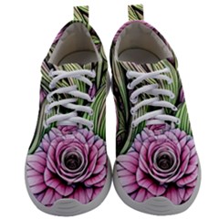 Sumptuous Watercolor Flowers Mens Athletic Shoes by GardenOfOphir