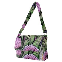 Sumptuous Watercolor Flowers Full Print Messenger Bag (m) by GardenOfOphir