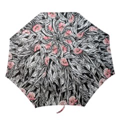 Luxurious Watercolor Flowers Folding Umbrellas by GardenOfOphir