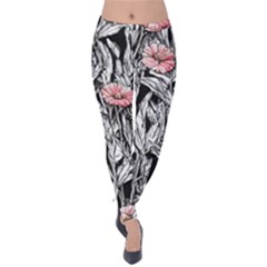 Luxurious Watercolor Flowers Velvet Leggings by GardenOfOphir