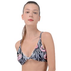 Luxurious Watercolor Flowers Knot Up Bikini Top by GardenOfOphir