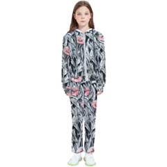 Luxurious Watercolor Flowers Kids  Tracksuit by GardenOfOphir