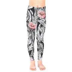 Luxurious Watercolor Flowers Kids  Classic Winter Leggings