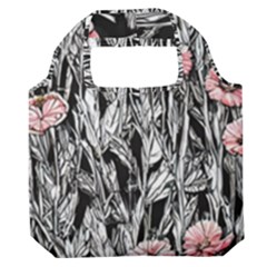 Luxurious Watercolor Flowers Premium Foldable Grocery Recycle Bag by GardenOfOphir