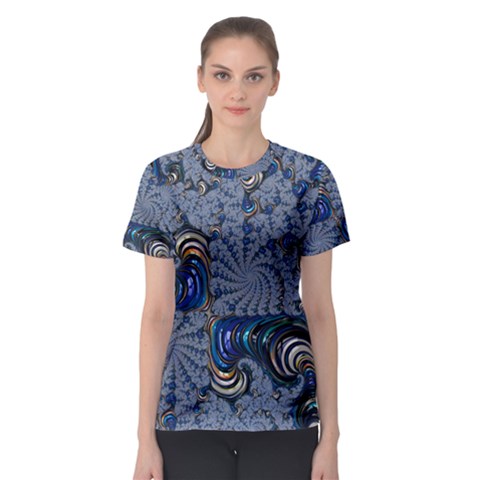 Fractal Background Pattern Texture Abstract Design Pattern Women s Sport Mesh Tee by Ravend