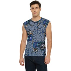 Fractal Background Pattern Texture Abstract Design Pattern Men s Raglan Cap Sleeve Tee