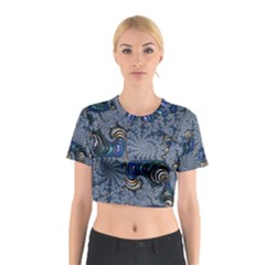 Fractal Background Pattern Texture Abstract Design Pattern Cotton Crop Top by Ravend