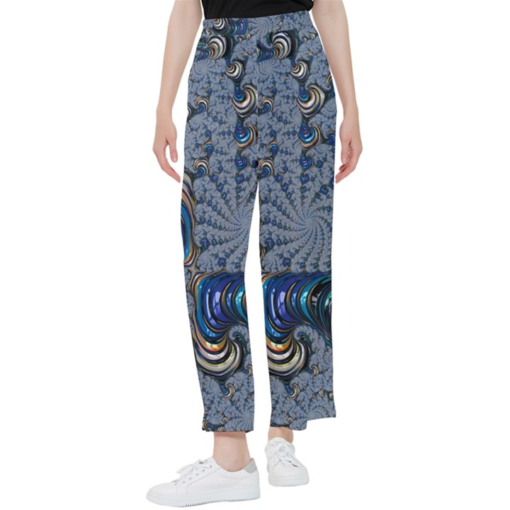 Fractal Background Pattern Texture Abstract Design Pattern Women s Pants 