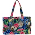 Exquisite Watercolor Flowers Canvas Work Bag View1