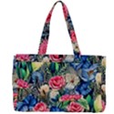 Exquisite Watercolor Flowers Canvas Work Bag View2