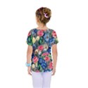 Exquisite Watercolor Flowers Kids  One Piece Tee View2