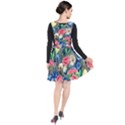 Exquisite Watercolor Flowers Plunge Pinafore Dress View2