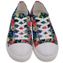 Exquisite Watercolor Flowers Men s Low Top Canvas Sneakers View1