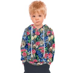 Exquisite Watercolor Flowers Kids  Overhead Hoodie by GardenOfOphir