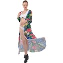 Exquisite Watercolor Flowers Maxi Chiffon Beach Wrap View1