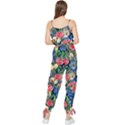 Exquisite Watercolor Flowers Sleeveless Tie Ankle Chiffon Jumpsuit View2