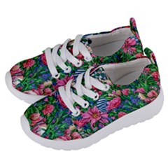 Dazzling Watercolor Flowers Kids  Lightweight Sports Shoes by GardenOfOphir