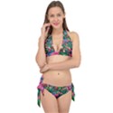 Dazzling Watercolor Flowers Tie It Up Bikini Set View1