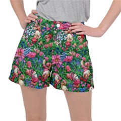 Dazzling Watercolor Flowers Ripstop Shorts