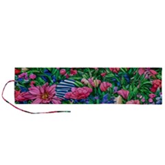 Dazzling Watercolor Flowers Roll Up Canvas Pencil Holder (l) by GardenOfOphir