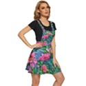 Dazzling Watercolor Flowers Apron Dress View3