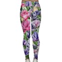 Majestic Watercolor Flowers Classic Yoga Leggings View2