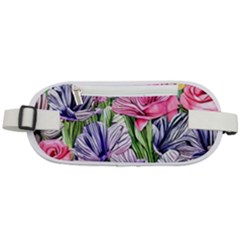 Majestic Watercolor Flowers Rounded Waist Pouch by GardenOfOphir