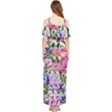 Majestic Watercolor Flowers Draped Sleeveless Chiffon Jumpsuit View2