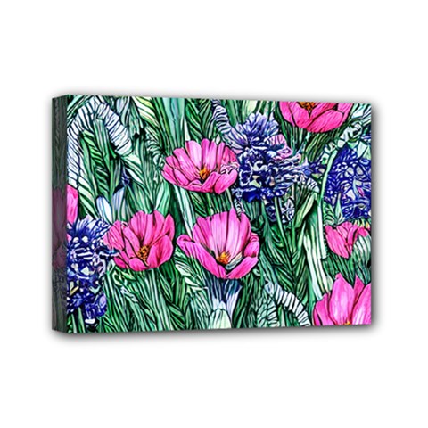 Cherished Watercolor Flowers Mini Canvas 7  X 5  (stretched) by GardenOfOphir