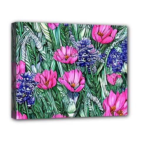 Cherished Watercolor Flowers Deluxe Canvas 20  X 16  (stretched) by GardenOfOphir