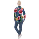 Charming And Cheerful Watercolor Flowers Women s Long Sleeve Pocket Shirt View2