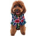 Charming And Cheerful Watercolor Flowers Dog Coat View1