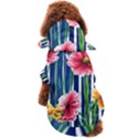 Charming And Cheerful Watercolor Flowers Dog Coat View2