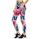 Charming And Cheerful Watercolor Flowers Pocket Leggings  View3