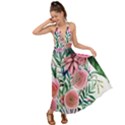 Captivating And Celestial Watercolor Flowers Backless Maxi Beach Dress View1