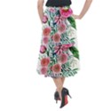 Captivating And Celestial Watercolor Flowers Midi Mermaid Skirt View2