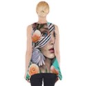 Whimsy Lady Combined Watercolor Flowers Side Drop Tank Tunic View2