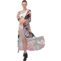 Whimsy Lady Combined Watercolor Flowers Maxi Chiffon Beach Wrap View1