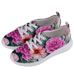 Color-infused Watercolor Flowers Women s Lightweight Sports Shoes by GardenOfOphir