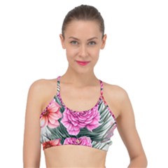 Color-infused Watercolor Flowers Basic Training Sports Bra by GardenOfOphir