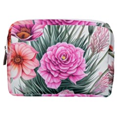 Color-infused Watercolor Flowers Make Up Pouch (medium) by GardenOfOphir